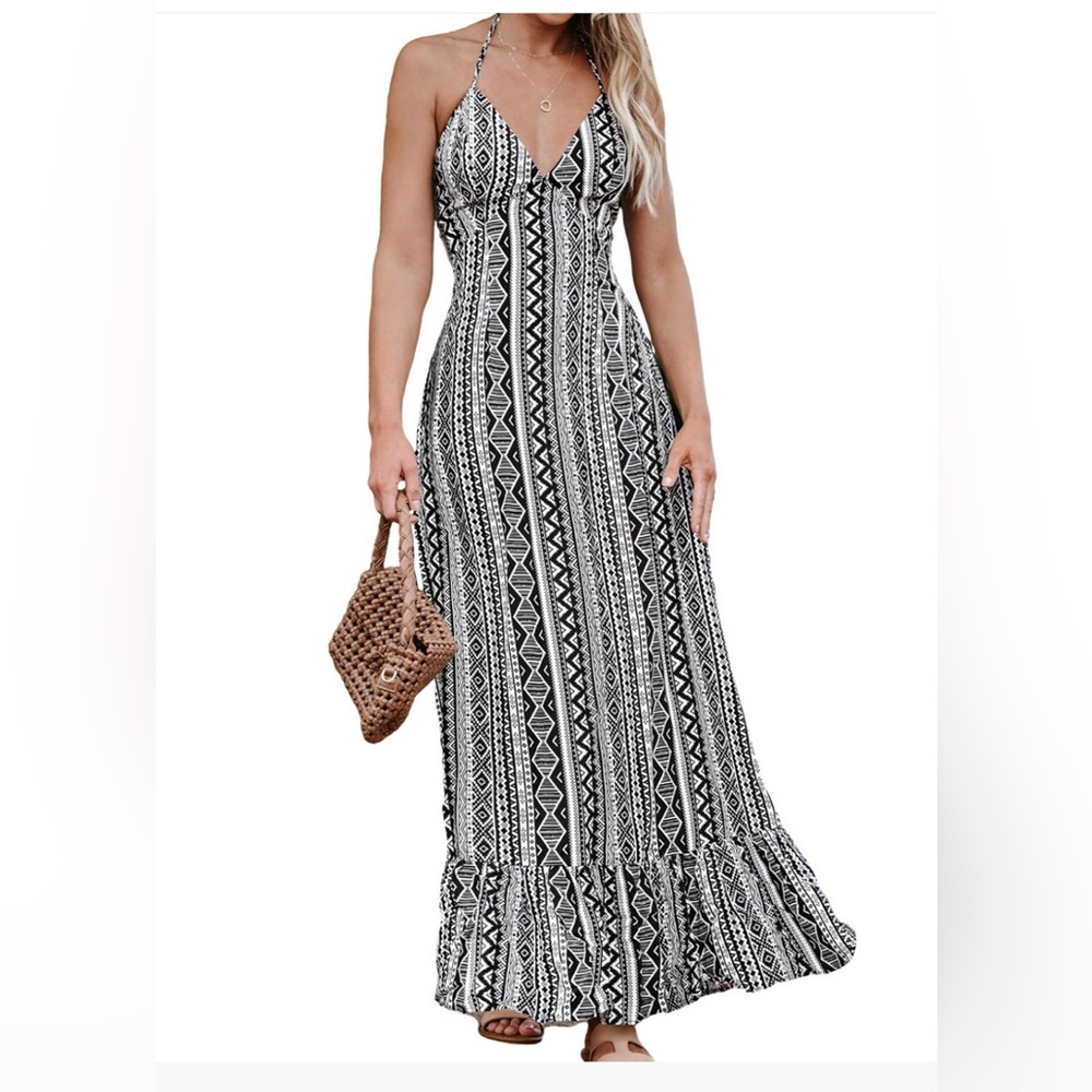 NWT Flounce maxi beach dress